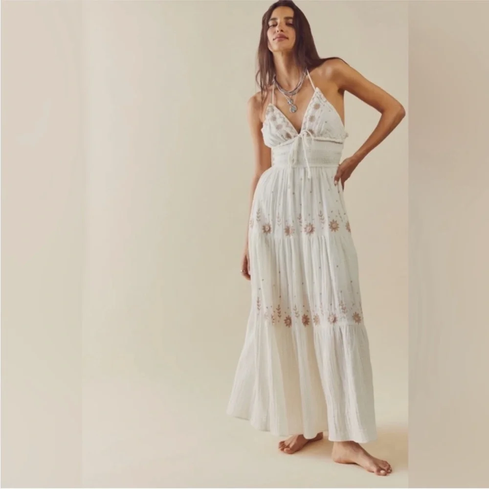 Free People Real Love Embroidered Dress - Picture 1 of 8
